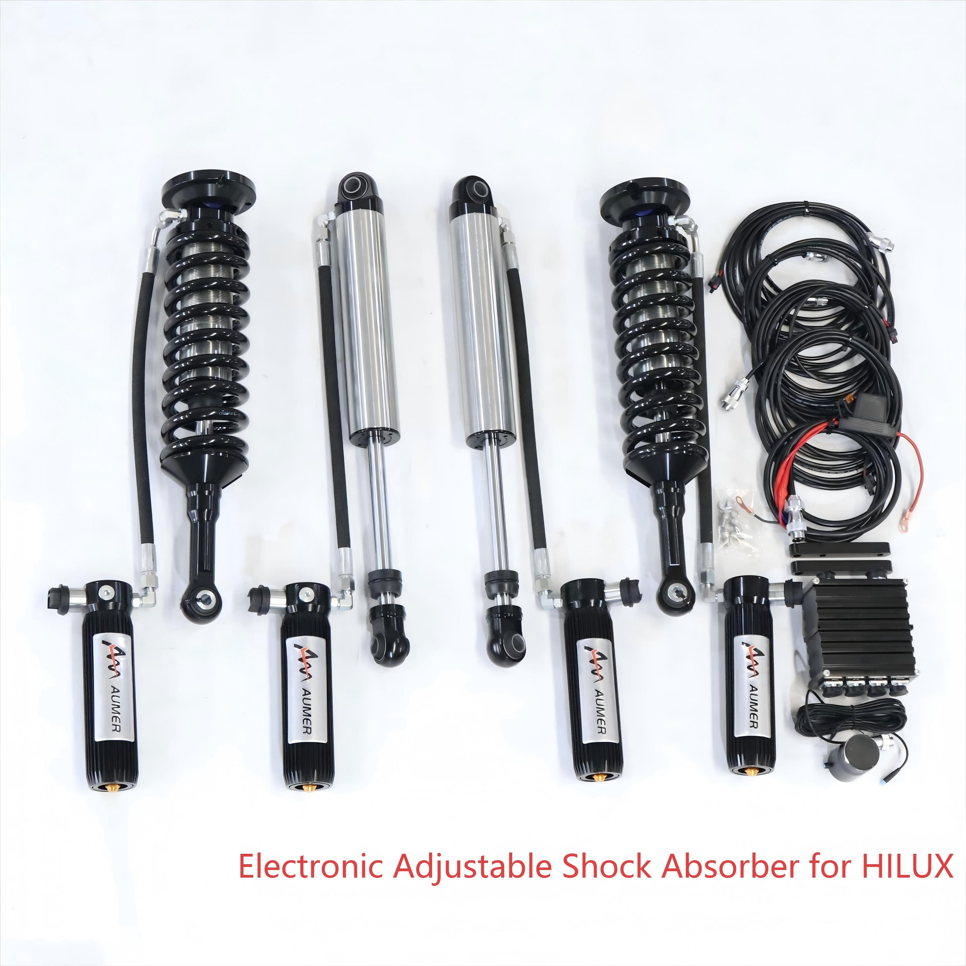 Aumer Hilux Damping Force Remote Adjustable Electronic Shock Absorber 4x4 Off Road Suspension Lift Kit for TOYOTA N80 Vigo Revo Hilux