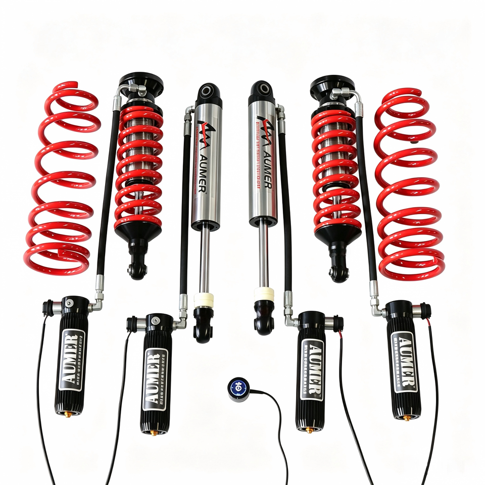 Aumer F Series Remote Control Electronic Adjustable 4x4 Shock Absorber Suspension for Rear Coil Spring Type Nissan Navara D23