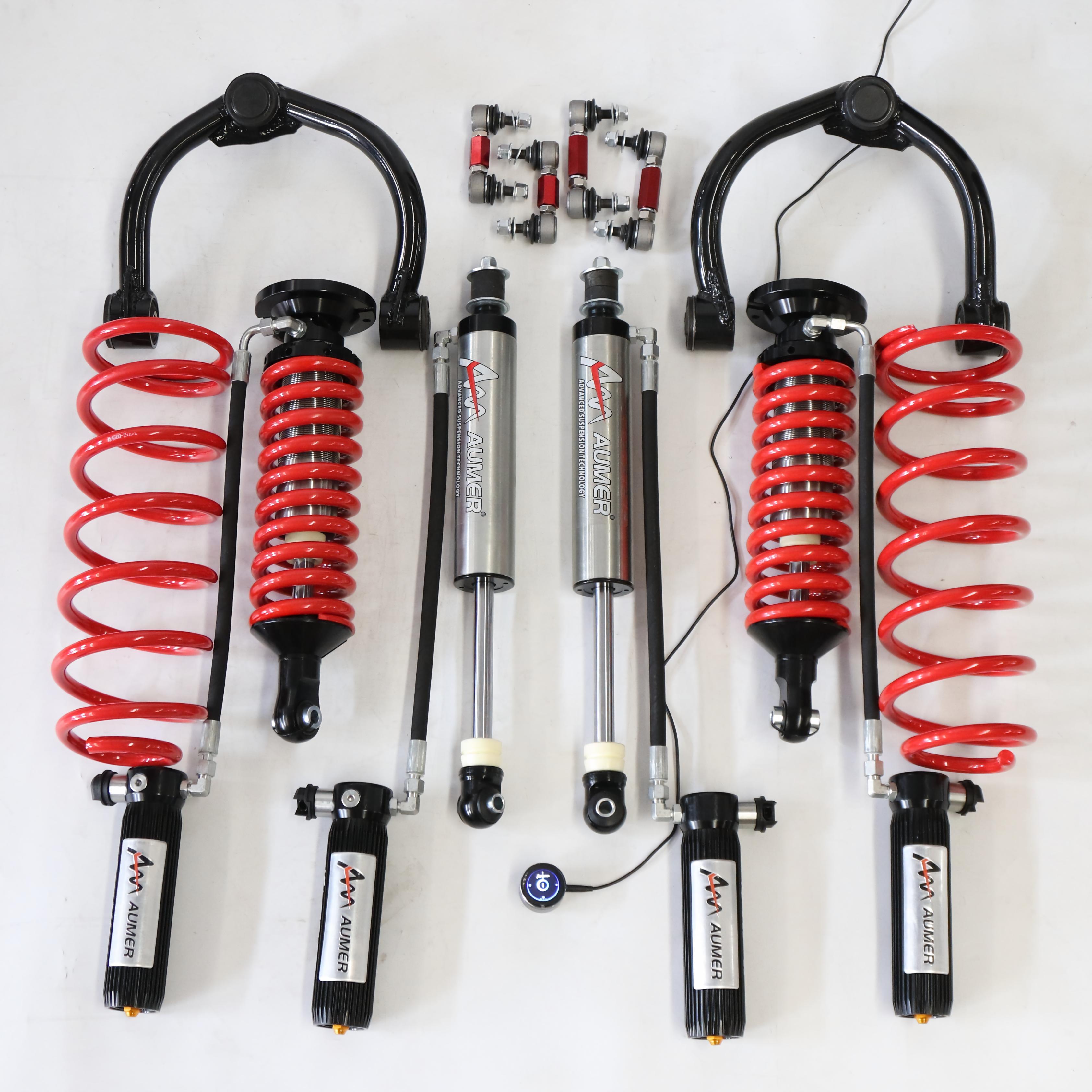 Aumer F Series Damping Force Electronic Remote Adjustable 4x4 Shock Absorber  Off Road Suspension Kits for Nissan VI Patrol Y62